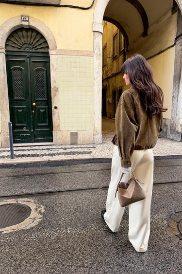 TOPSTITCH MINI TOTE BAG - SAND/BROWN by Zara