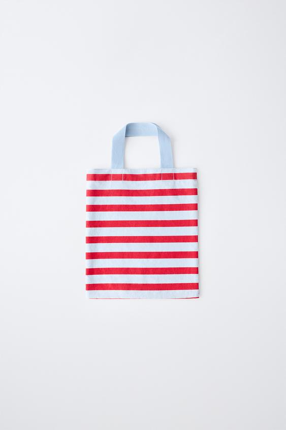 STRIPED PRINT BAG - Blue by Zara - Image 0