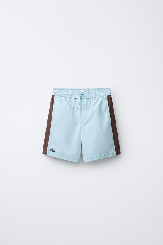 6-14 YEARS/ PUKAS SURF COLOUR BLOCK SWIM SHORTS - Blue by Zara - Image 0