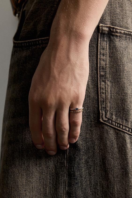 PACK OF 2 COMBINED METAL RINGS - Multicoloured by Zara - Image 0