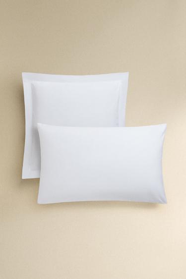 PERCALE PILLOWCASE (200 THREAD COUNT) - White by Zara - Image 0