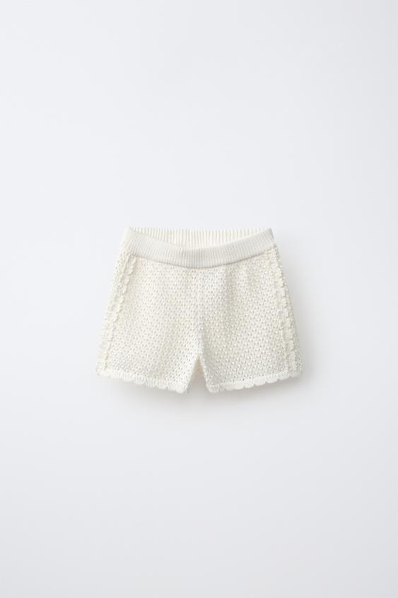KNIT BERMUDA SHORTS - Ecru by Zara - Image 0