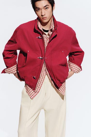 RELAXED FIT CHECK SHIRT - White / Pink by Zara