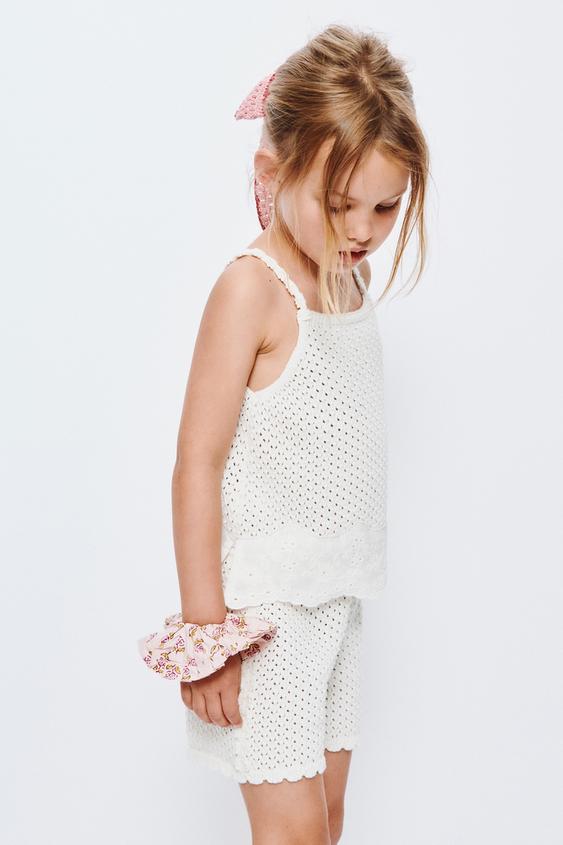 KNIT TOP WITH EMBROIDERY - Ecru by Zara - Image 0