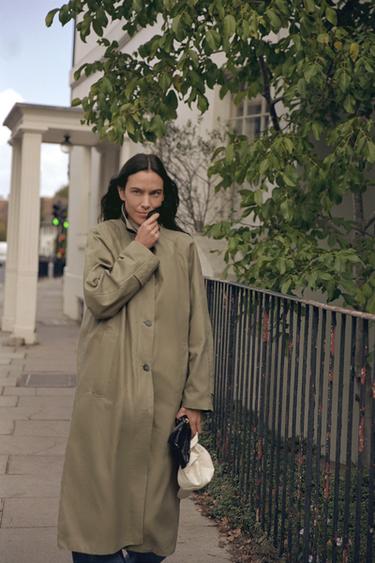 ZW COLLECTION WASHED TRENCH COAT LIMITED EDITION - Light khaki by Zara