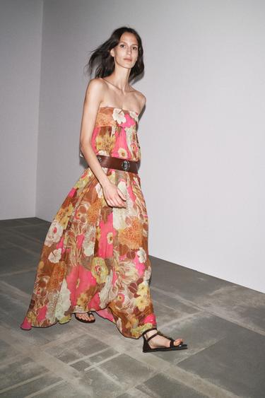 ZW COLLECTION PRINTED DRESS - Pink by Zara