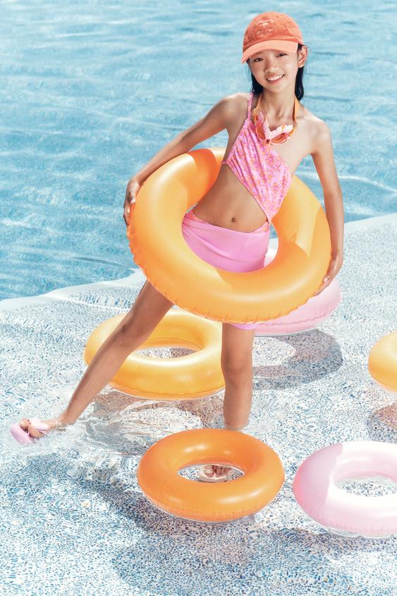 6-14 YEARS/ HIBISCUS CUT-OUT SWIMSUIT - Pink by Zara - Image 0