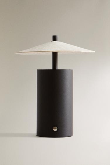 LED TABLE LAMP WITH PAPER LAMPSHADE - Black by Zara