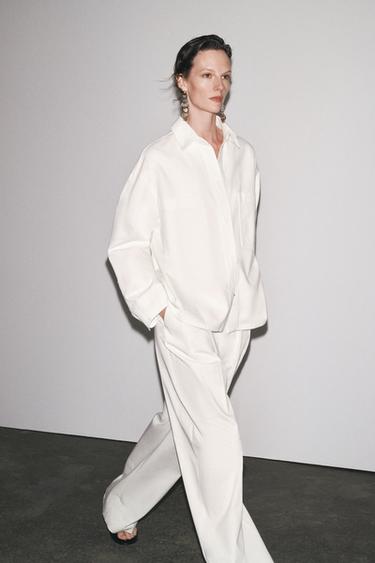 ZW COLLECTION POCKET OVERSHIRT - Oyster-white by Zara - Image 0