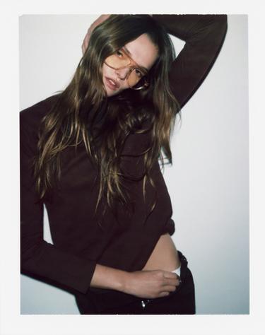 INTERLOCK LONG SLEEVE T-SHIRT - Chocolate by Zara