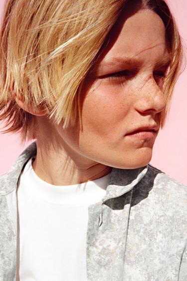 PRINTED TWILL SHIRT - Ecru by Zara