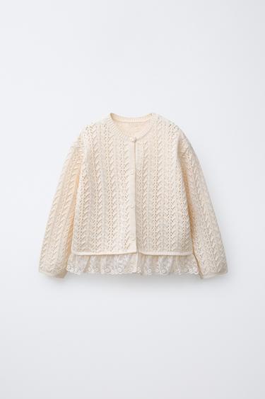 ROMANTIC KNIT CARDIGAN - Ecru by Zara - Image 0