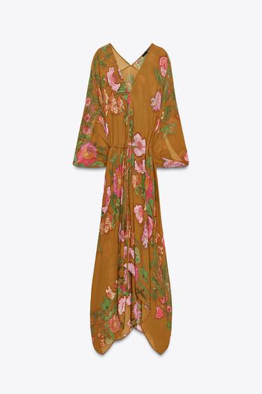 ZW COLLECTION FLORAL OVERSIZE DRESS - Multicoloured by Zara