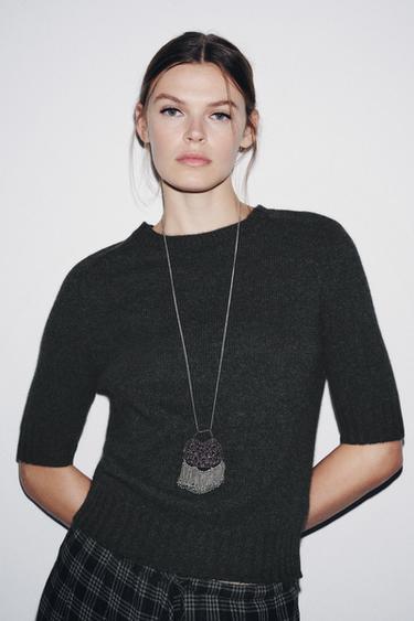 100% CASHMERE JUMPER - Anthracite Grey by Zara