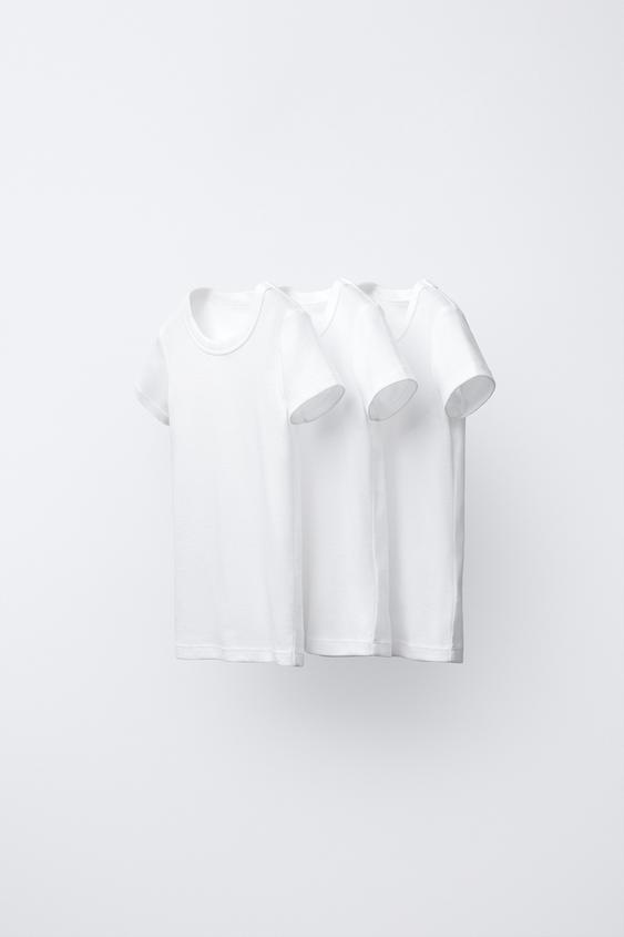 3-PACK OF SHORT SLEEVE T-SHIRTS - White by Zara - Image 0