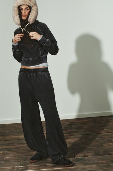 WASHED CARROT TROUSERS - Anthracite grey by Zara