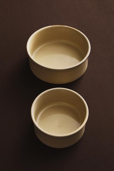 STONEWARE PET FOOD BOWL - Ecru by Zara