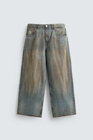 BAGGY FIT VINTAGE WASH JEANS - Blue by Zara