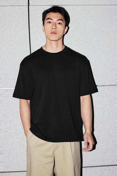 BASIC HEAVYWEIGHT T-SHIRT /03 - Black by Zara