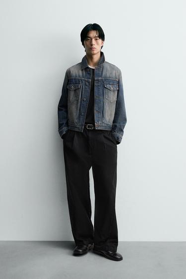 RELAXED FIT TROUSERS WITH TURNED SEAM - Black by Zara