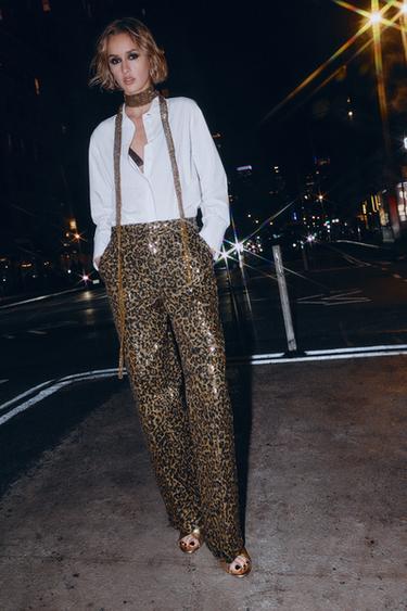 POPLIN SHIRT WITH BEADED PLACKET - White by Zara