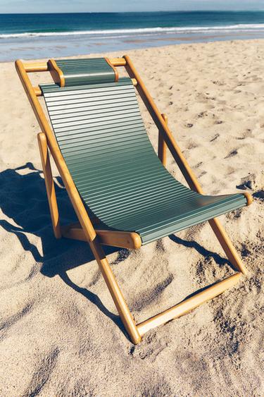 CHILDREN'S BAMBOO WOOD OUTDOOR CHAIR - Dark green by Zara