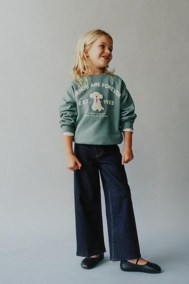 TERRY PATCH SWEATSHIRT - Sea green by Zara