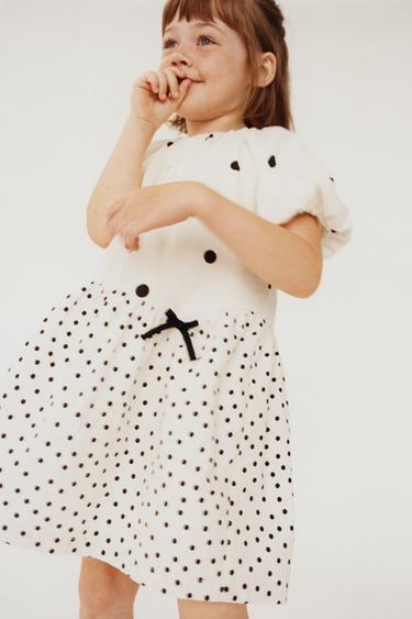 POLKA DOT DRESS - Ecru by Zara