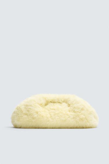 FAUX FUR CLUTCH BAG HARRY LAMBERT FOR ZARA x DISNEY - White by Zara