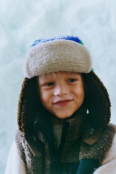 MULTI-COLOURED FAUX SHEARLING HEADBAND - Multicoloured by Zara