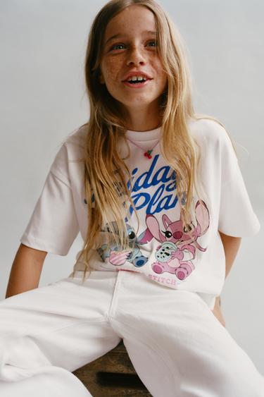 STITCH & ANGEL © DISNEY PRINTED T-SHIRT - White by Zara