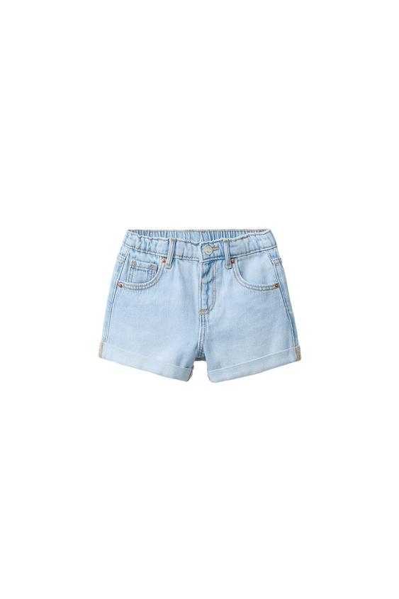 MOM FIT DENIM BERMUDA SHORTS - Light blue by Zara - Image 0