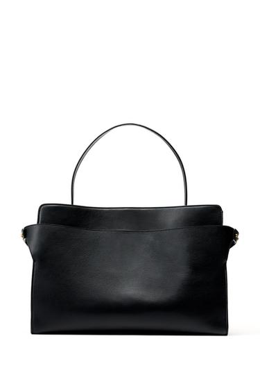 LIMITED EDITION LEATHER TOTE BAG - Black by Zara