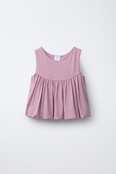 PLAIN BALLOON T-SHIRT - Pink by Zara