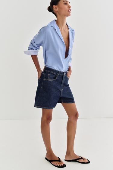 Z1975 MOM FIT SHORTS - Blue by Zara