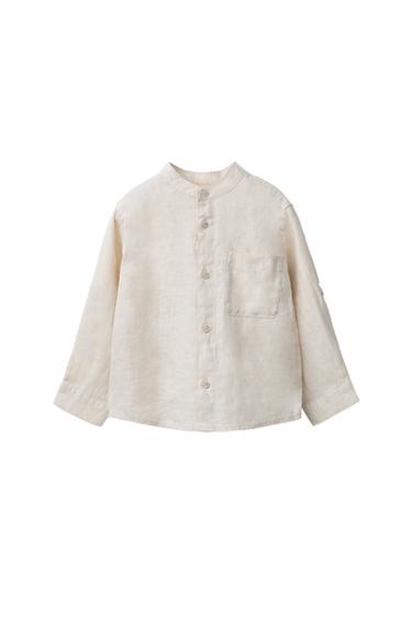 100% LINEN SHIRT - Light beige by Zara