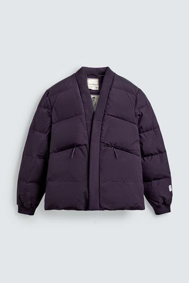 SR_A KIMONO PUFFER JACKET - Purple by Zara