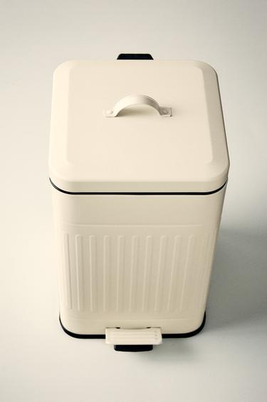 SMALL KITCHEN BIN - Cream by Zara