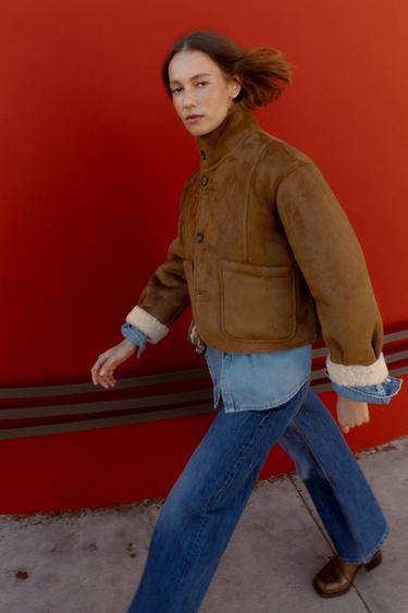 REVERSIBLE DOUBLE-FACED JACKET - camel by Zara