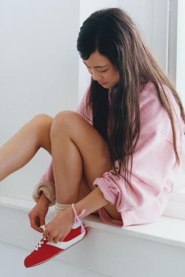 SLOGAN SWEATSHIRT AND BERMUDA SHORTS SET - Pink marl by Zara