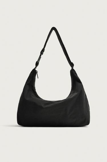 NYLON SHOULDER BAG - Black by Zara