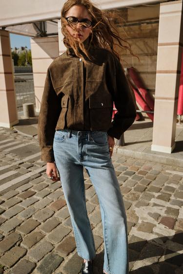 JEANS Z.03 REGULAR FIT HIGH-WAIST LONG LENGTH - Mid-blue by Zara