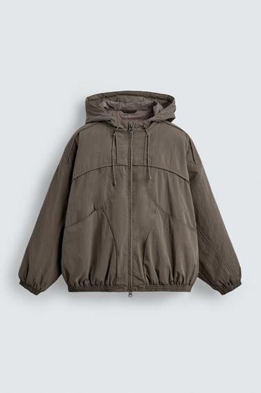 QUILTED TECHNICAL JACKET - Mink by Zara