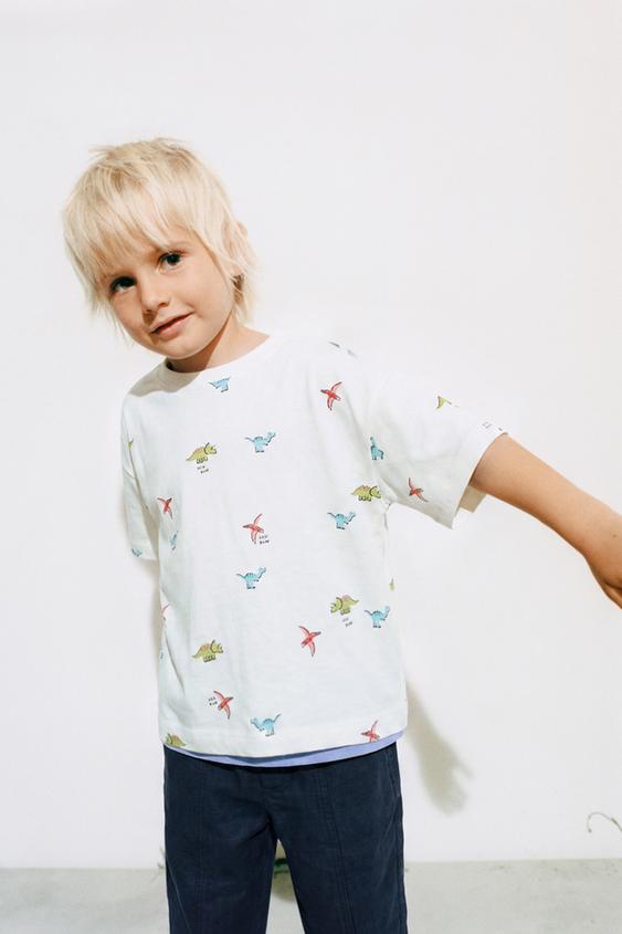PRINTED T-SHIRT - Oyster-white by Zara - Image 0