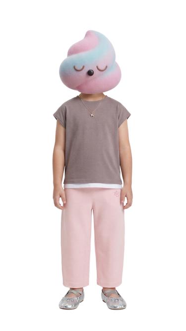 WIDE-LEG PIQUÉ TROUSERS - Light pink by Zara