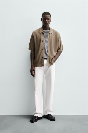 TEXTURED KNIT SHIRT - Stone by Zara - Image 0