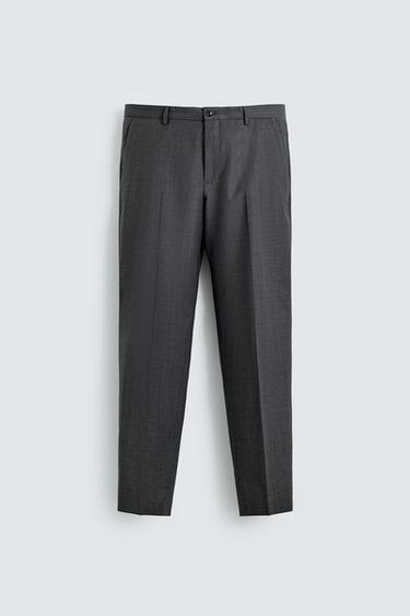 PINSTRIPED SUIT TROUSERS - Grey by Zara