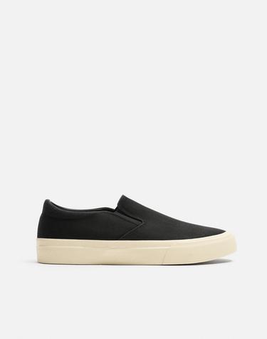 FABRIC LACELESS TRAINERS - Black by Zara