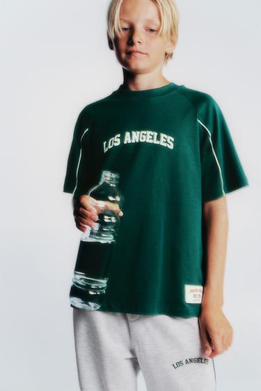JOGGING T-SHIRT WITH LABEL - Dark green by Zara
