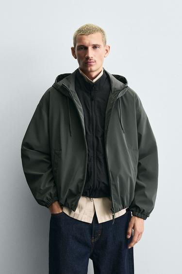 TECHNICAL HOODED JACKET - Blue / Grey by Zara